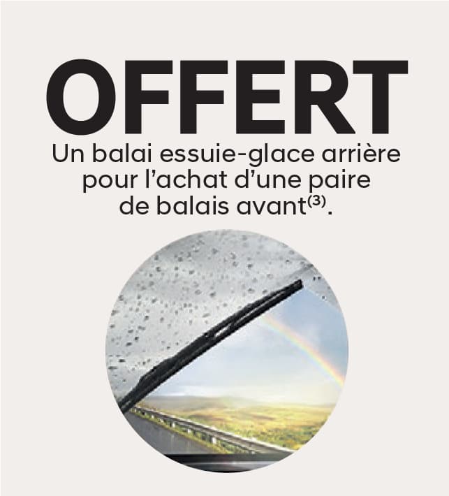 OFFERT : Un balai essuie-glace arrière pour l’achat d’une paire de balais avant (3)